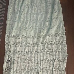 summery light green skirt